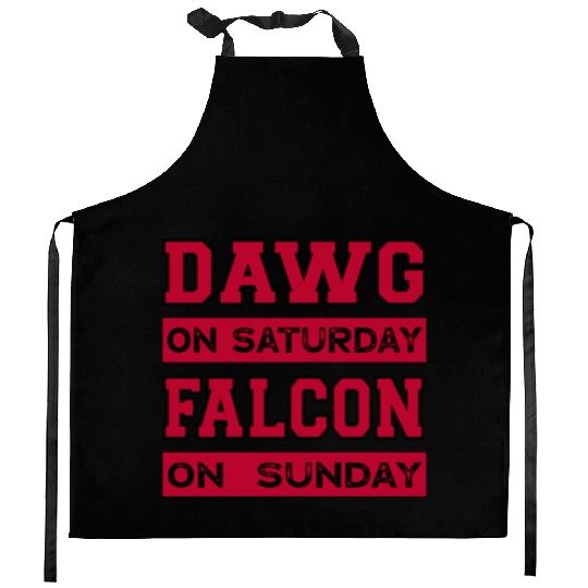 Dawg On Saturday Falcon On Sunday Atlanta Athens F Kitchen Aprons