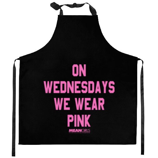Mean Girls Pink On Wednesday Square Text Kitchen Aprons