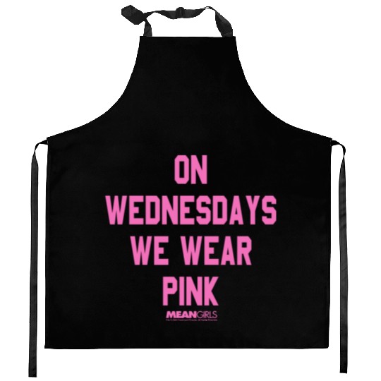 Mean Girls Pink On Wednesday Square Text Kitchen Aprons