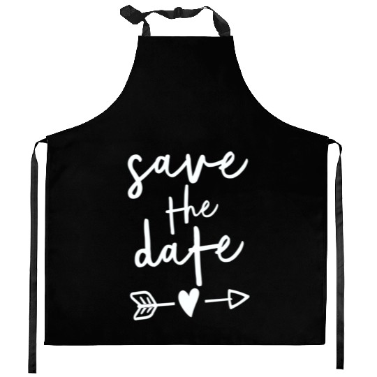Bride Couple Engagement Save The Date Wedding Kitchen Aprons