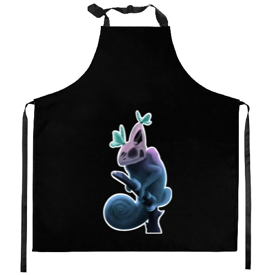 Neon Petrified Chameleon Kitchen Aprons