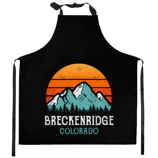 Vintage Breckenridge Kitchen Aprons Retro Sun Mountains