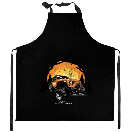 Jeep adventure Kitchen Aprons