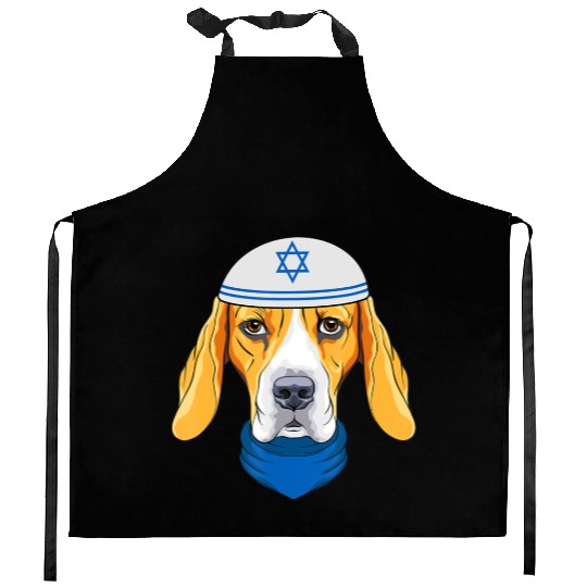 Cute Beagle Hanukkah Funny Dog Lover Jewish Gift Kitchen Aprons
