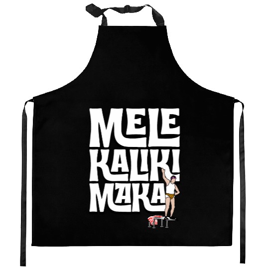 Mele Kalikimaka Cousin Eddie at the Swimming Pool Kitchen Aprons