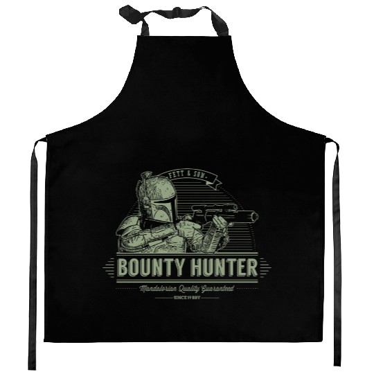 Boba Fett and son Bounty hunter Kitchen Aprons