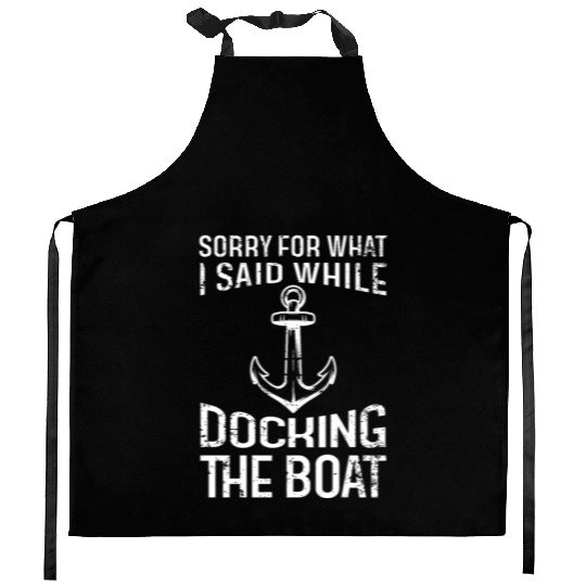 Swearing Captain Humor Sailing Boat Owner Kitchen Aprons