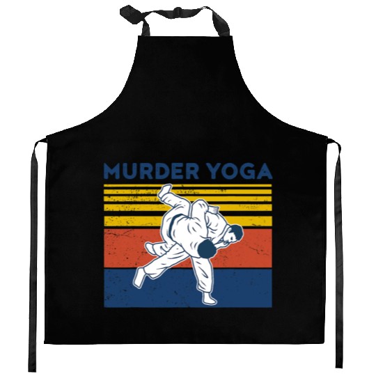Jiu Jitsu Kitchen Aprons Murder Yoga MMA Brazilian