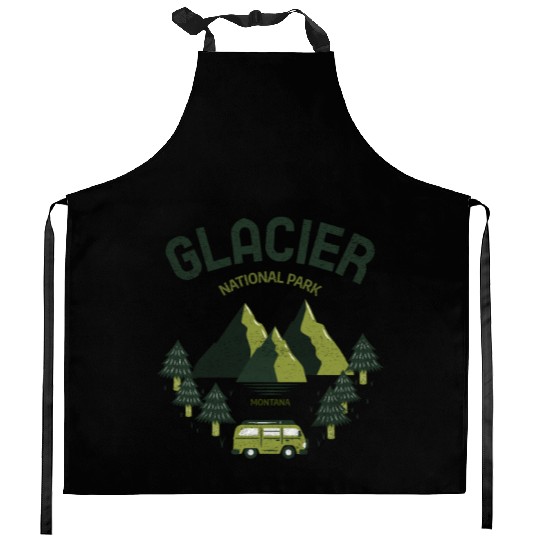 Glacier National Park Montana Travel Kitchen Aprons