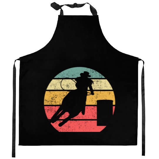 Barrel Racing Retro Kitchen Aprons