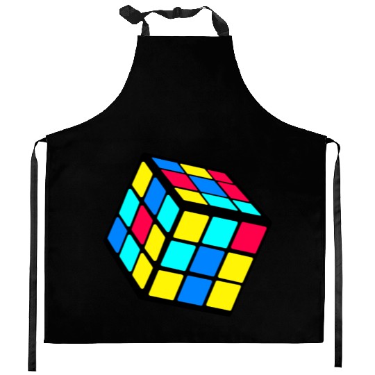 90s 80 Trendy Nostalgia Cube Kitchen Aprons