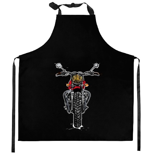Vintage Motorbike Biker Motorcyclist Ride Kitchen Aprons