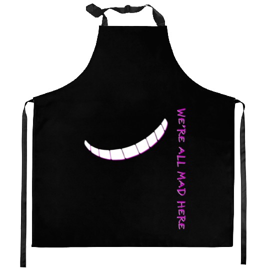 Alice In Wonderland We'Re All Mad Here Kitchen Aprons