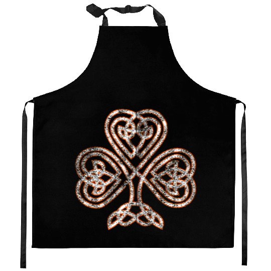 Celtic Knot Trinity Shamrock Irish Heritage Irelan Kitchen Aprons