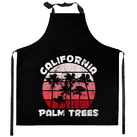 California Palm Trees Malibu Kitchen Aprons