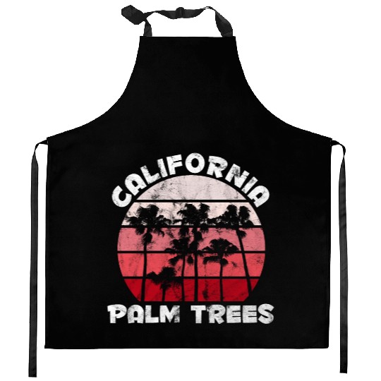 California Palm Trees Malibu Kitchen Aprons