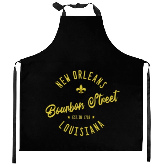 New Orleans Bourbon Street Jazz Kitchen Aprons
