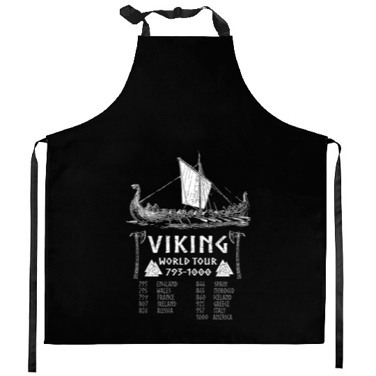 Viking world tour Kitchen Aprons