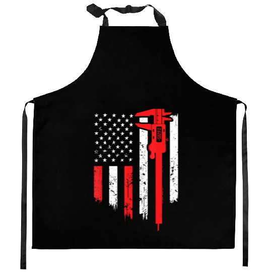 Funny USA Flag CNC Mechanic Tools Machinist Gift Kitchen Aprons