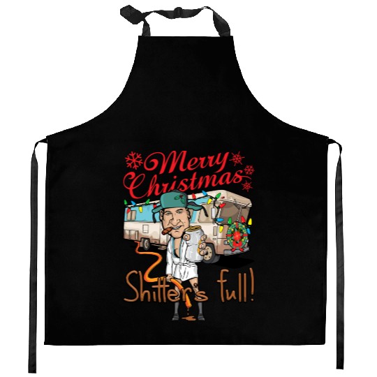 Merry Christmas Cousin Eddie Shitter'S Full Kitchen Aprons