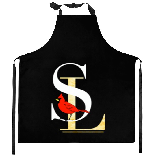Saint Louis Red Cardinal Dress Elegant Font Design Kitchen Aprons