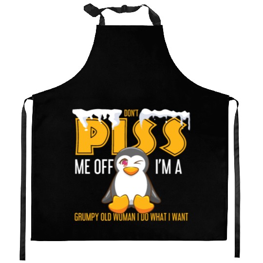 Penguin Gifts I'm A Grumpy Old Woman I Do What I W Kitchen Aprons