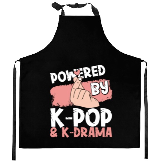 Powered by K-pop And K-Drama - Oppa Sign Kitchen Aprons