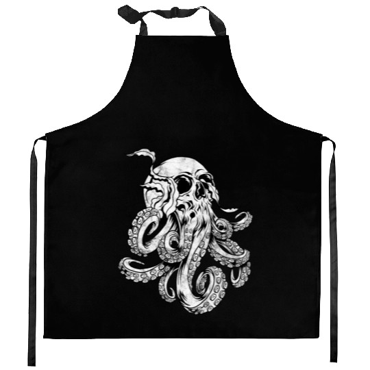 Octopus Skull Monster Kraken Cthulhu Skull for Men Kitchen Aprons
