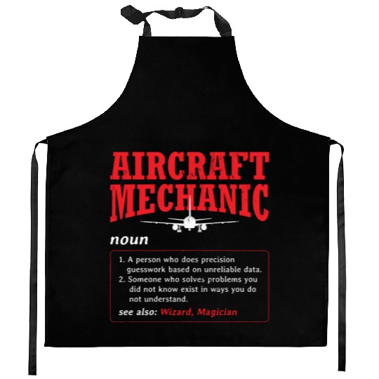 Mechanic Aircraft Aircraft Mechanic Kitchen Aprons