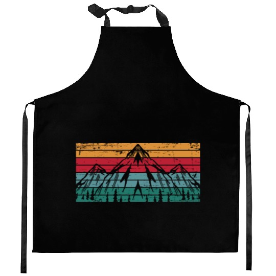 Mountains Mountaineering Hiking Kitchen Aprons