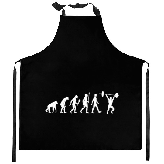 Weightlifting Evolution Weightlifter Gym Gift Kitchen Aprons