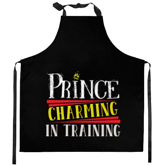 Prince Charming In Training Crown King Queen Kitchen Aprons