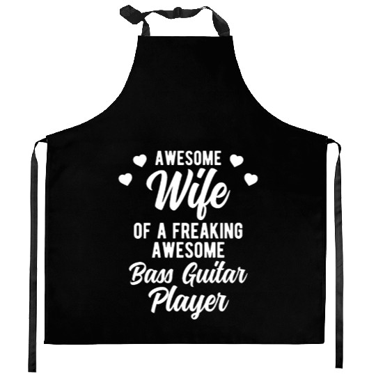 Funny Bassist Husband Gift For Bass Guitar Player Kitchen Aprons