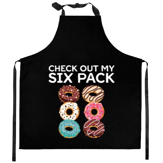 Six Pack Donut Gym Abs Calories Hilarious Gift Kitchen Aprons