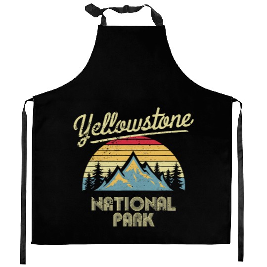 Vintage Retro YStone National Park Kitchen Aprons