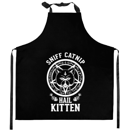 High Cat Sniff Catnip Hail Kitten Kitchen Aprons