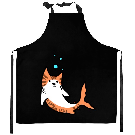 Cat Fish Shark Kitchen Aprons