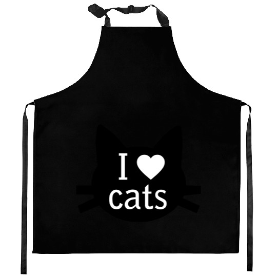 I LOVE CATS Kitchen Aprons