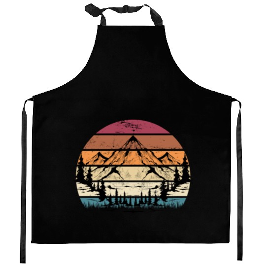 Mountains Mountaineering Hiking Kitchen Aprons