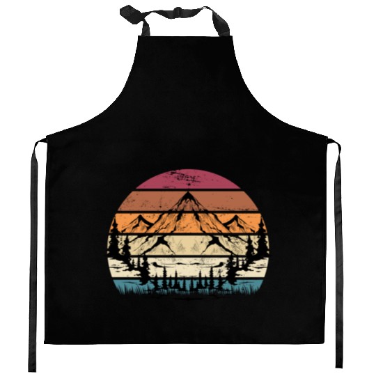 Mountains Mountaineering Hiking Kitchen Aprons