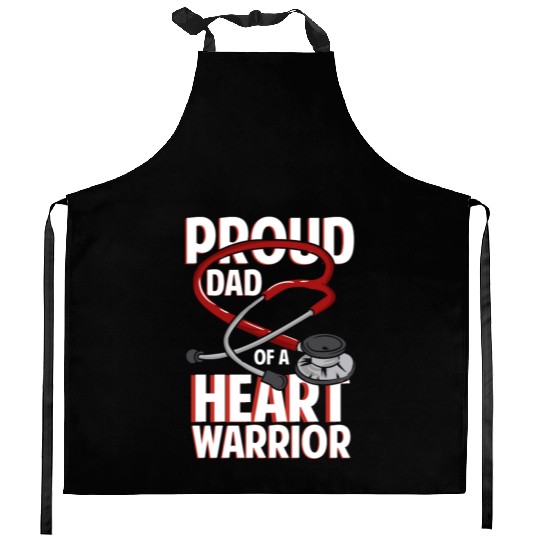 Proud Dad Of A Heart Warrior Coronary Disease CHD Kitchen Aprons