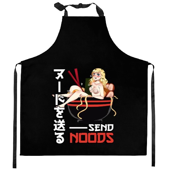 Send Noods Waifu Material - Anime Otaku Gift Kitchen Aprons