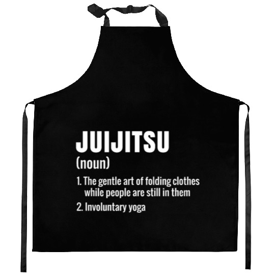 Funny Jujutsu JuJitsu Ju-Jitsu Definition Kitchen Aprons