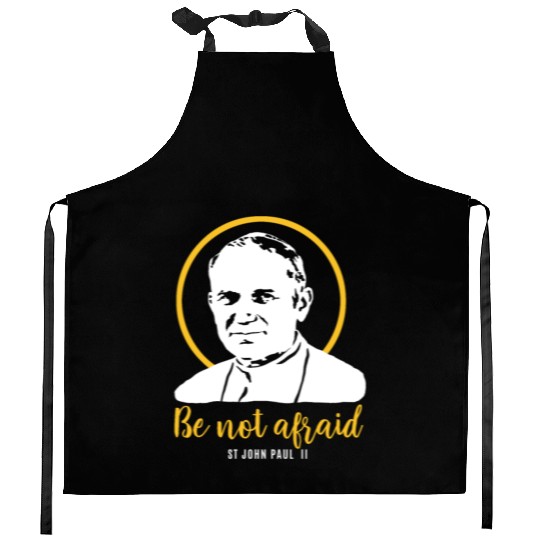 Saint John Paul II JP2 Catholic Pope Religion Kitchen Aprons