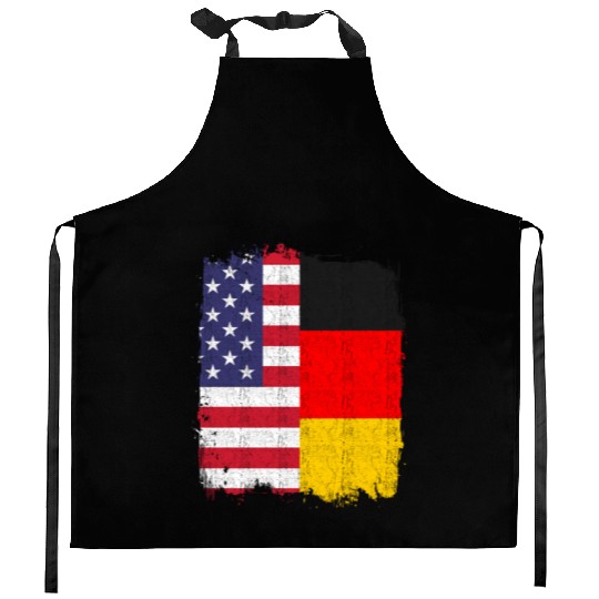 German American US Flag Germany Kitchen Aprons