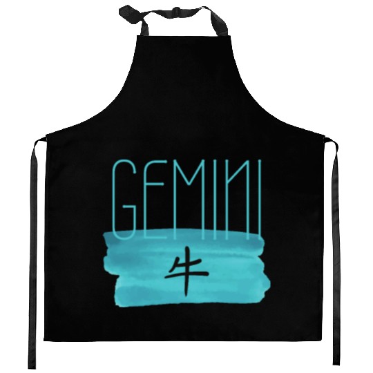 GEMINI OX AESTHETIC ZODIAC Kitchen Aprons