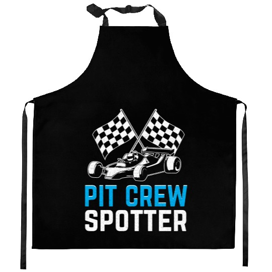 Pit Crew Spotter Race Car Racing Kitchen Aprons