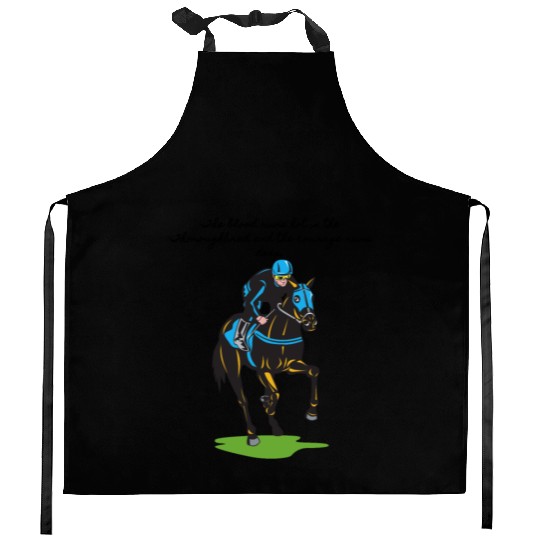 horse racing Kitchen Aprons