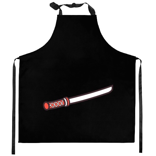 Samurai Sword Kitchen Aprons