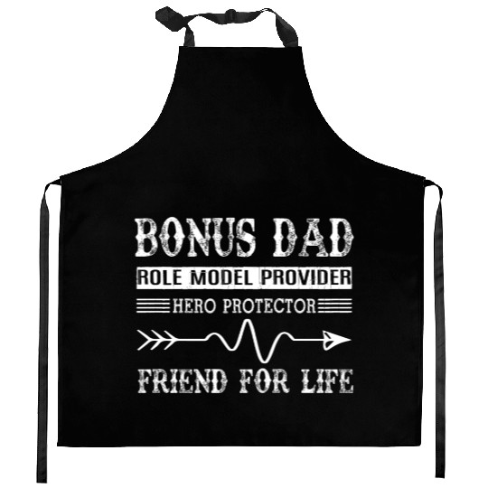 Fathers Day Kitchen Aprons Bonus Dad Friend For Life Step